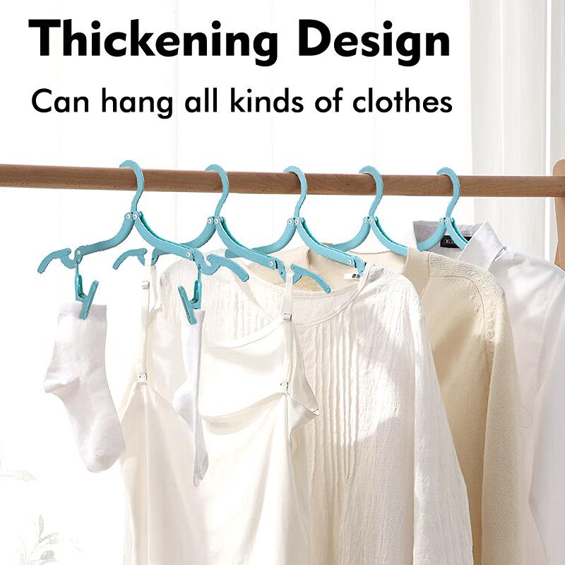 Travel Folding Hanger with Storage Bag Portable Laundry Drying Rack