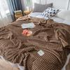 Striped Blanket Milk Velvet Blanket Warm Blanket Nap Blanket Sofa Blanket Coral Flannel Air Conditioning Blanket Super Soft Blanket