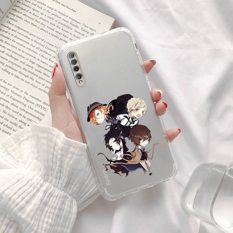 Bungou Stray Dogs Dazai Osamu Anime Phone Case Transparent for Xiaomi Redmi Note X F Poco 10 11 9 7 8 3 I T S Pro Cover Shell