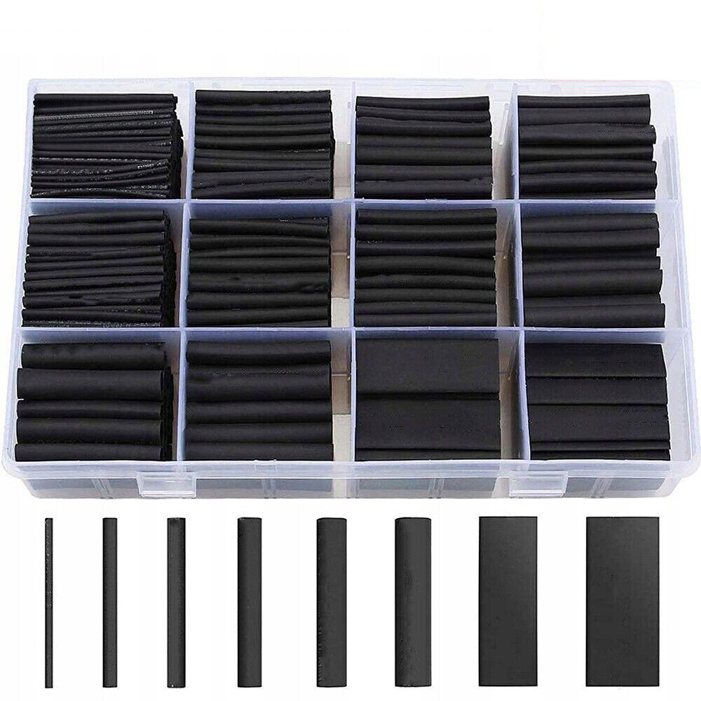 

650 шт термоусадочна трубка рукав 2:1 Асортимент термоусадочних трубок чорний