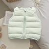 2026 Autumn-Winter Kids' Lightweight Down Cotton Vest - Boys & Girls Sleeveless, Warm, Versatile Korean Style Solid Color Cape