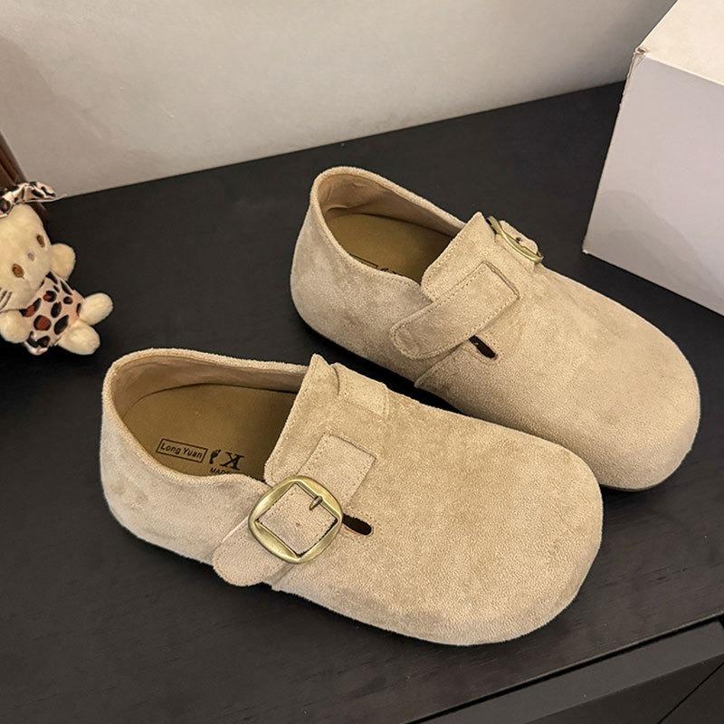 New Thick-soled Women's Shoes with Insole Height Increase, Retro Full-bag Height Increase, Versatile Single Shoes