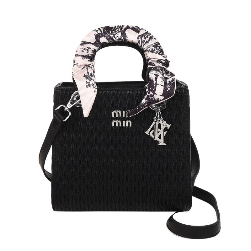 Премиальный плиссированный универсальный шелковый шарф сумка принцессы Дианы новая модная сумка женская сумка через плечо