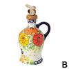 Farbiger Keramik-Öltopf 600ml, Weithals, Auslaufsicherer Ausguss, Olivenölkanne