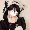 Sweet Lolita Cat Ear Headband With Bow Hair Accessory Women - Fluffy Faux Fur Hairband In Pink Blue Black