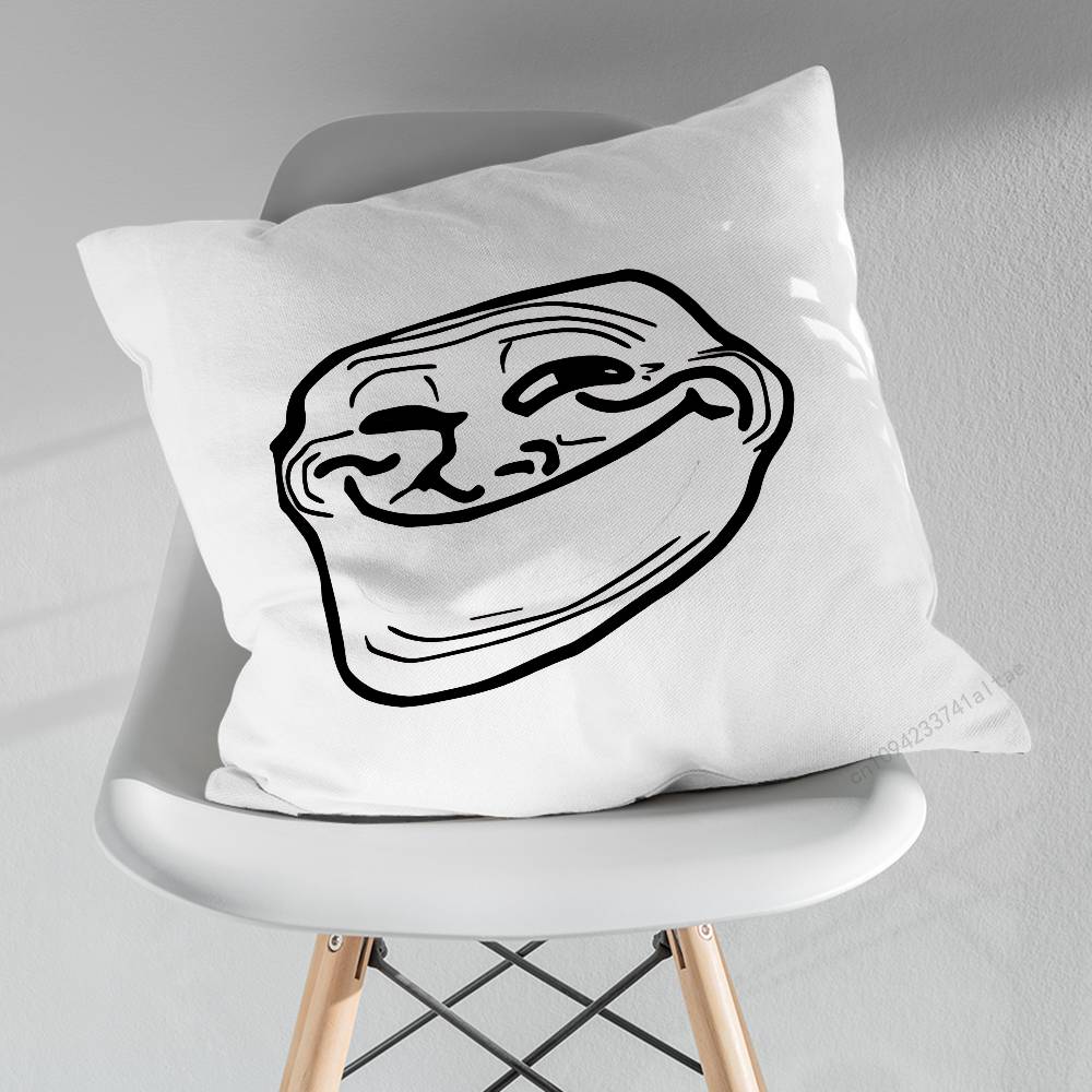 Funny Meme TTroll FFace Pillow Case For 30x30cm45x45cm55x55cm For Home Bedroom Decoration And Protector