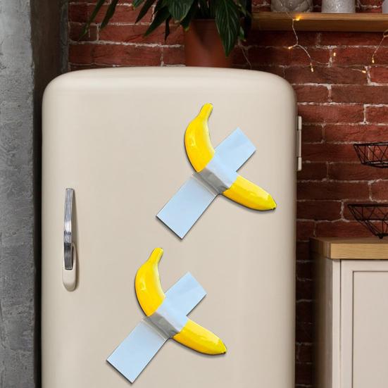 Ručně malovaná lepicí páska Banán Legrační nálepka na auto Silná lepivost realisticky vypadající kreativní vtipně