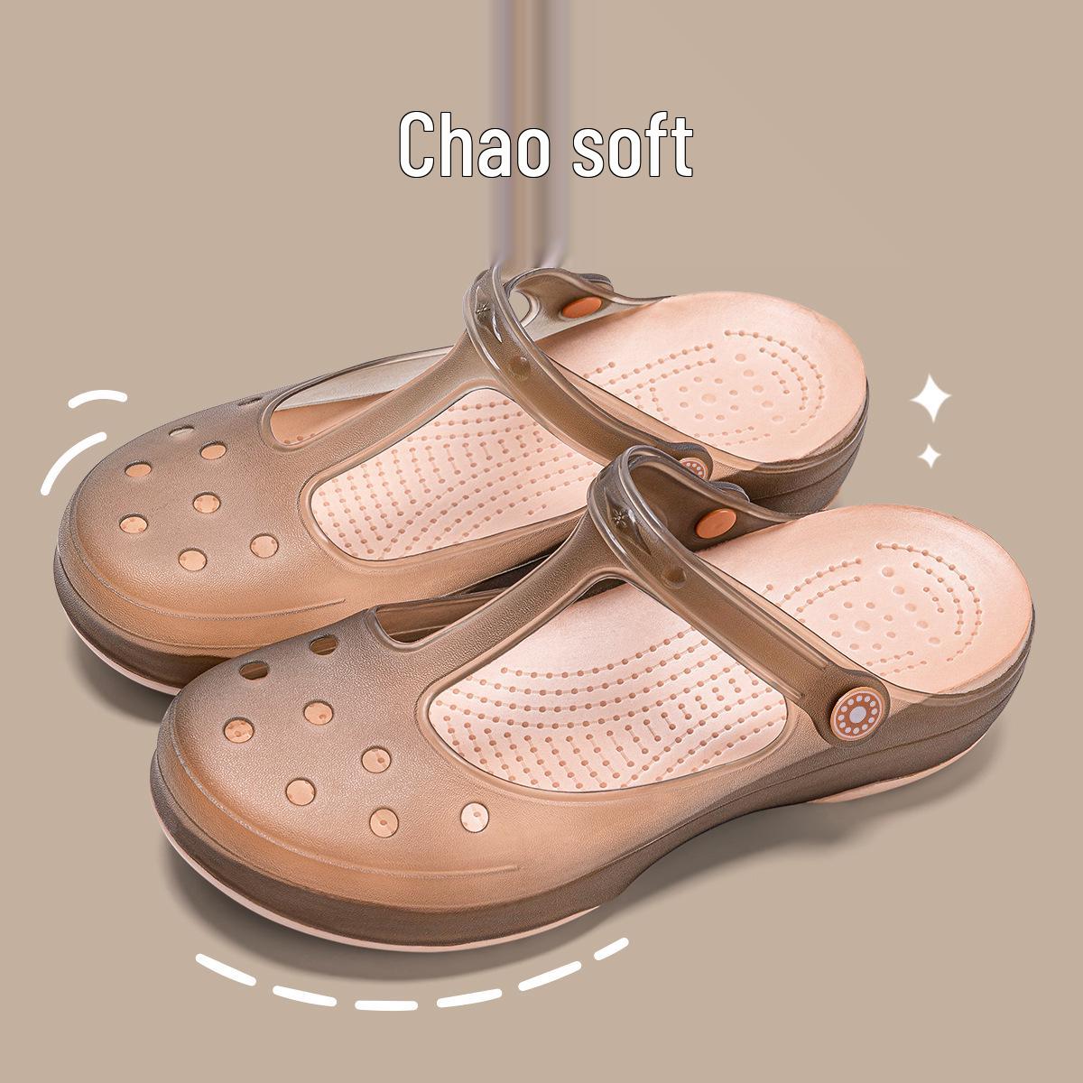 Women s EVA Thick-Soled Non-Slip Mary Jane Summer Beach Shoes 35