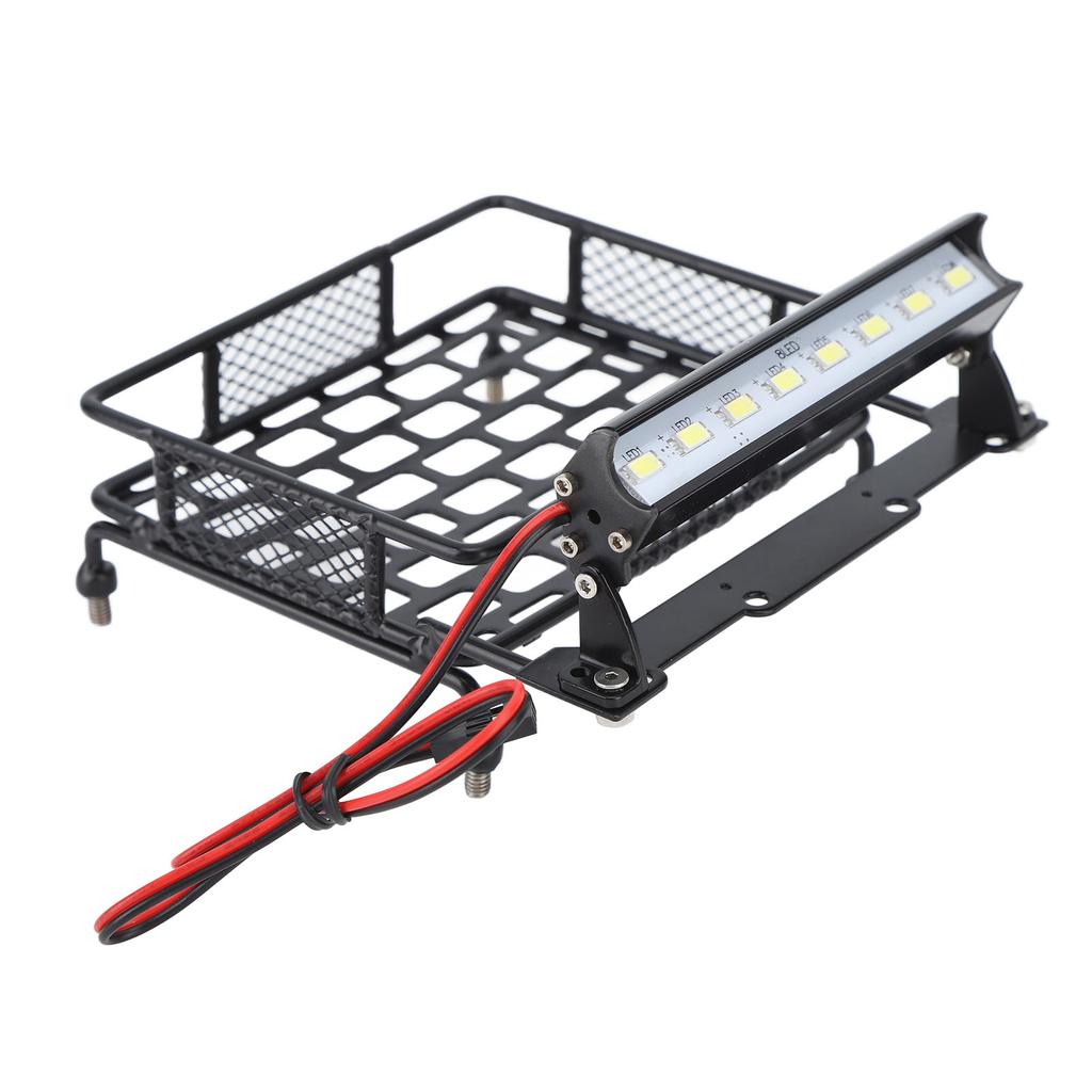 RC Car Roof Rack Luggage Carrier with LED Light for Traxxas for Axial RC Car Upgrade Parts Accessories