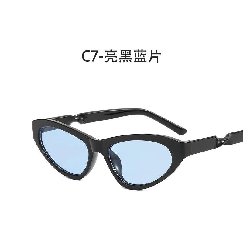 Small Frame Retro Cat Eye Sunglasses Punk Hip Hop Sun Glasses Twisted Fried Dough Twist Leggings Men's Women's Sunglasses