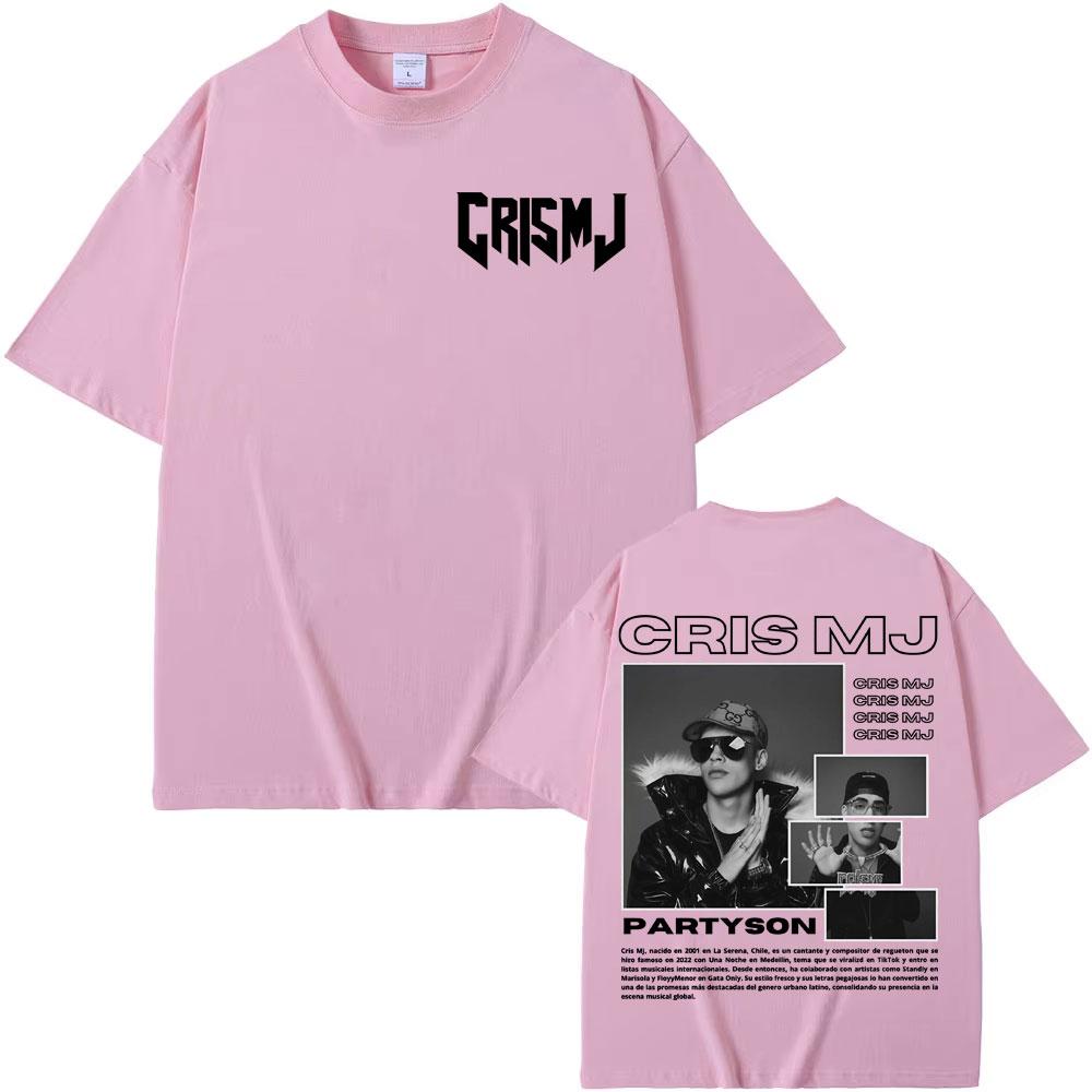 Tricouri Merch Rapper Cris Mj Tour 2025 pentru Bărbați Femei Harajuku Gotic Retro Tricouri Calitate Înaltă Tricou 100% Bumbac Streetwear