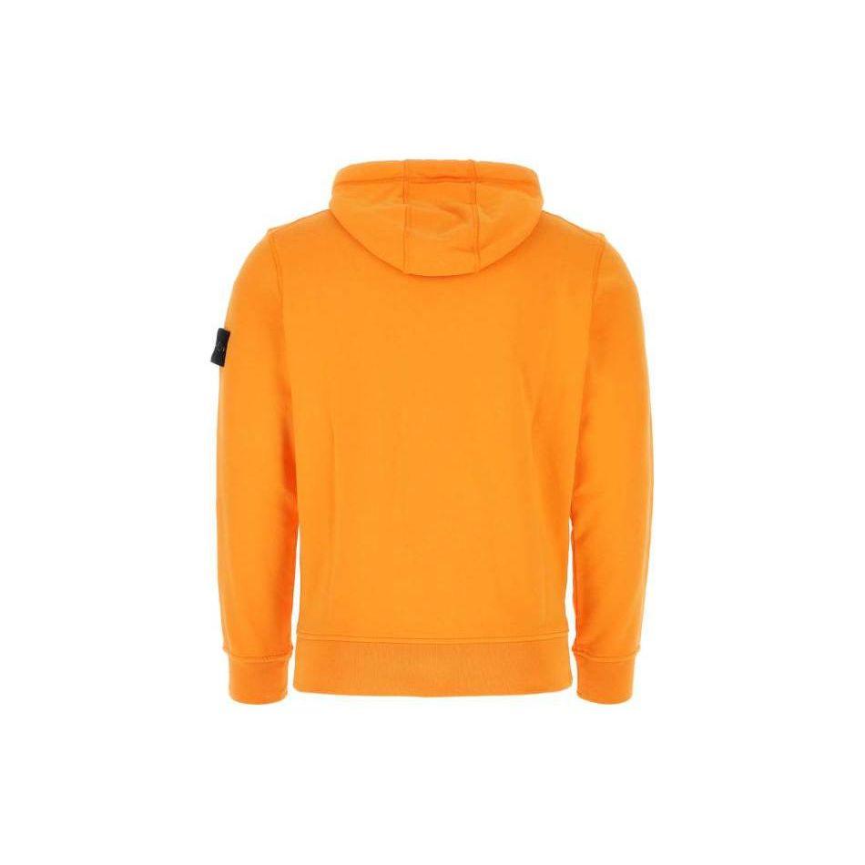 STONE ISLAND Felpa con cappuccio e logo Arancione Uomo Streetwear 101564151-V0032