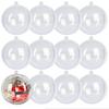 10pcs 8cm Christmas Transparent Fillable Bauble Balls Xmas Tree DIY Hanging Ornaments Home Navidad Party Decoration Gifts Box