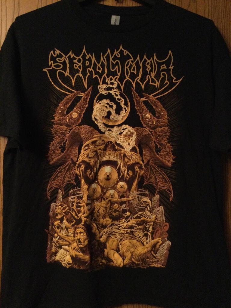 Sepultura - Black Shirt With Human EYE Images - Graphic Print - XL