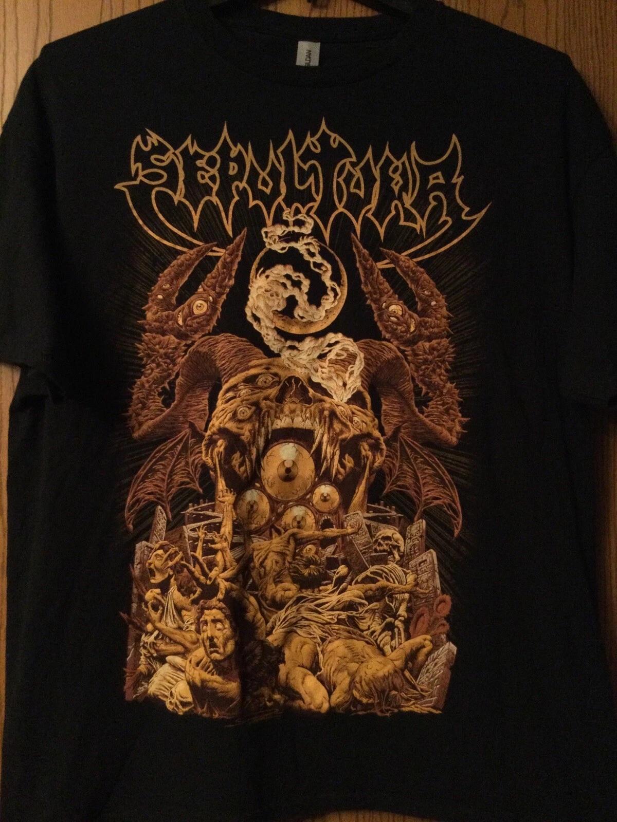 

Sepultura - Black Shirt With Human EYE Images - Graphic Print - XL 2XL