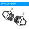 RIRO automatic road bike pedals Self-Locking nylon pedals with Cleat For Shimano SPD System black ultralight road bike pedals