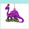Addobbo da appendere dinosauro di Natale 2023 per decorazione albero festivo e regali per feste