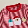 Clothes Set Toddler Baby Boys Girls Santa Claus Embroidery Tops + Trousers 2pcs Baby Christmas Clothing Outfit