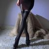 Silky Black Summer Layered Stockings with Oil Gloss Shine
