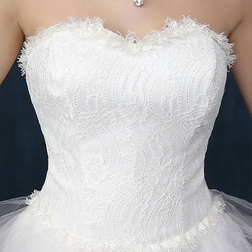 [Hosaku Co., Ltd.] Gorgeous Off-the-Shoulder A-Line Tiered Wedding Dress with Long Train, Elegant Princess Style, Lace-Up, Perfect for Concerts, Recit