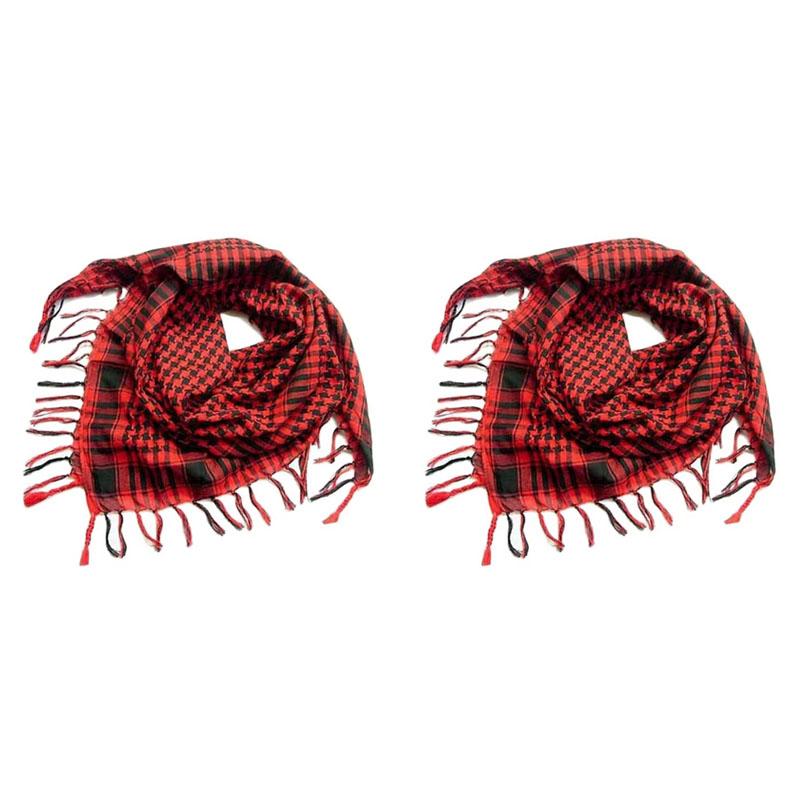 123Pcs Tactical Keffiyeh Shemagh Arab Scarf Shawl Neck Cover Head Wrap Cotton Winter Scarves Men'S Outdoor Hiking Shawl