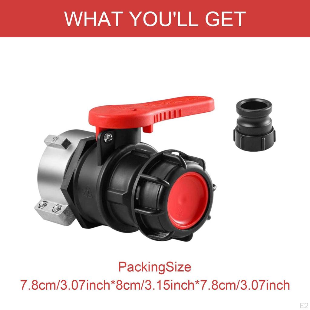 IBC Tank Valve Switch Heavy Duty Dn50 Connector Reusable for Water Liquid Container Adapter