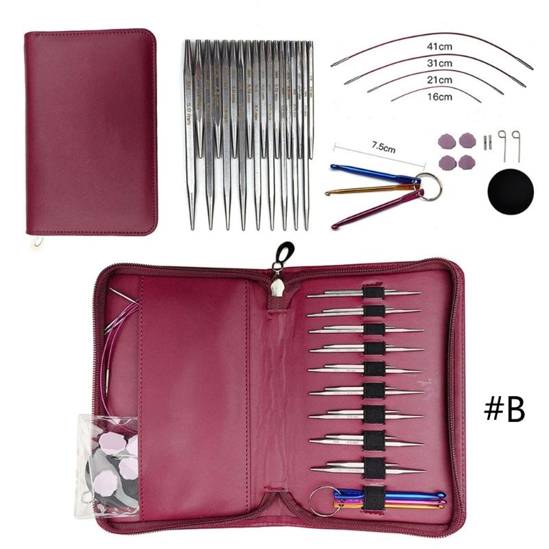 2.5-5mm Interchangeable Crochet Needle Knittings Starter Tool Knittings Needle
