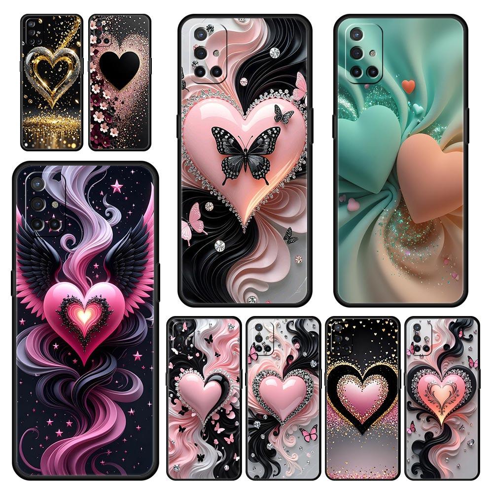 Colored Love Heart Printed Phone Case For Oneplus 13R 13 12R 11 10T 10R Nord N100 N200 N10 10 9 9R 9RT CE 3 2 Z Pro 5G Soft TPU