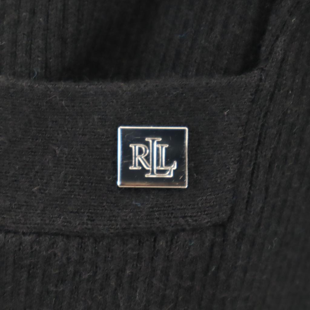 LAUREN RALPH LAUREN Long sleeve Long Rib knit cardigan XS black Women Used