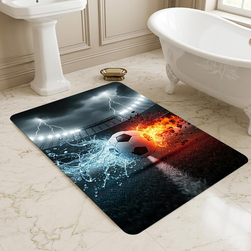 Soccer Storm Living Room Nonslip Area Rug Soft Carpet For Bedroom Game Playroom Sofa Office Home Decor Doormat Christmas Gift C9302814