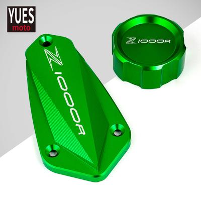 Moto Accessories Aluminum Front & Rear Brake Fluid Cylinder Master Reservoir Cover Cap For KAWASAKI Z1000R Z1000 2017-