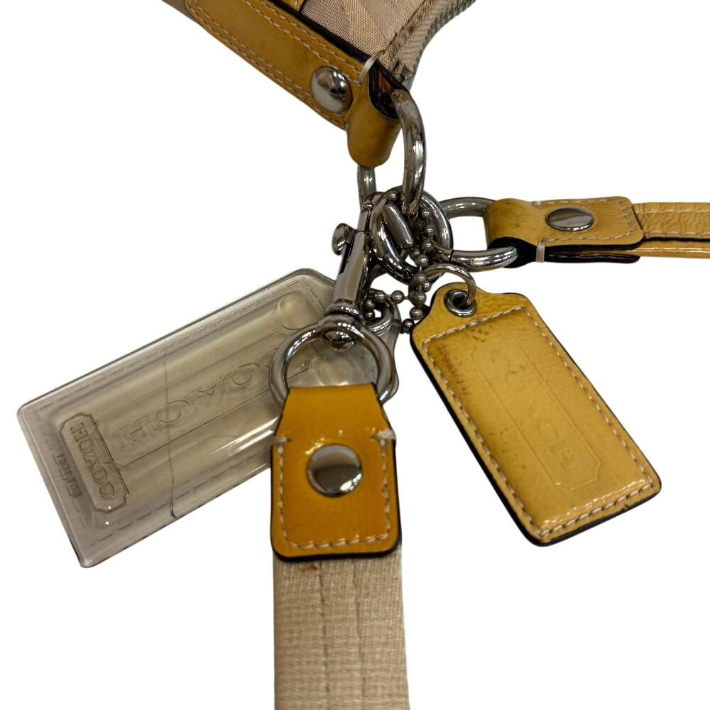 COACH 14562 2-way One-Hand Shoulder Bag (Crossbody Bag) Signature canvas Poppy Shoulder Bag yellow canvas Used