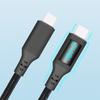 240W USB C to USB C Cable, Type C Data Line with LED Display PD240W Fast Charging Cable Braided Nylon Cord