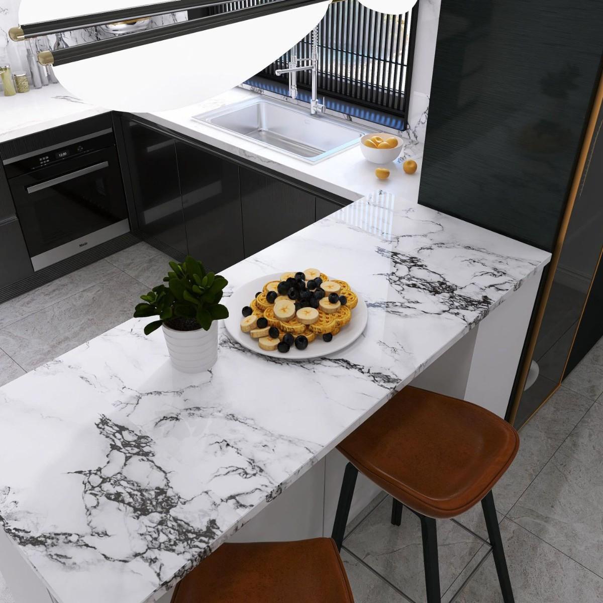 

40 см мраморная декоративная водонепроницаемая и влагостойкая пленка самоклеящиеся обои наклейка на стену для кухонных шкафов и ванной комнаты 40cmX5m