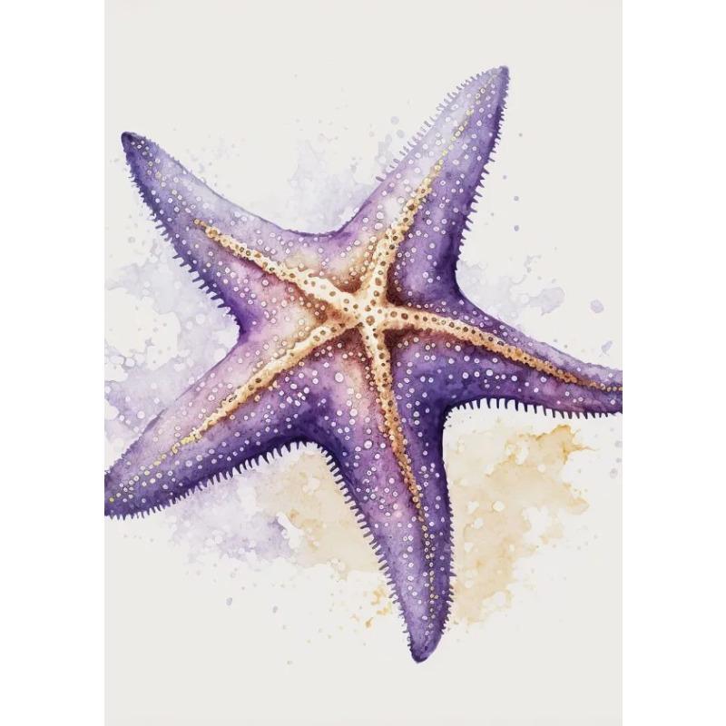 Different Styles Of Cute Starfish Sea Wall Art Canvas Painting Cartoon Colors Poster Wall Pictures Home Decor For Living Room