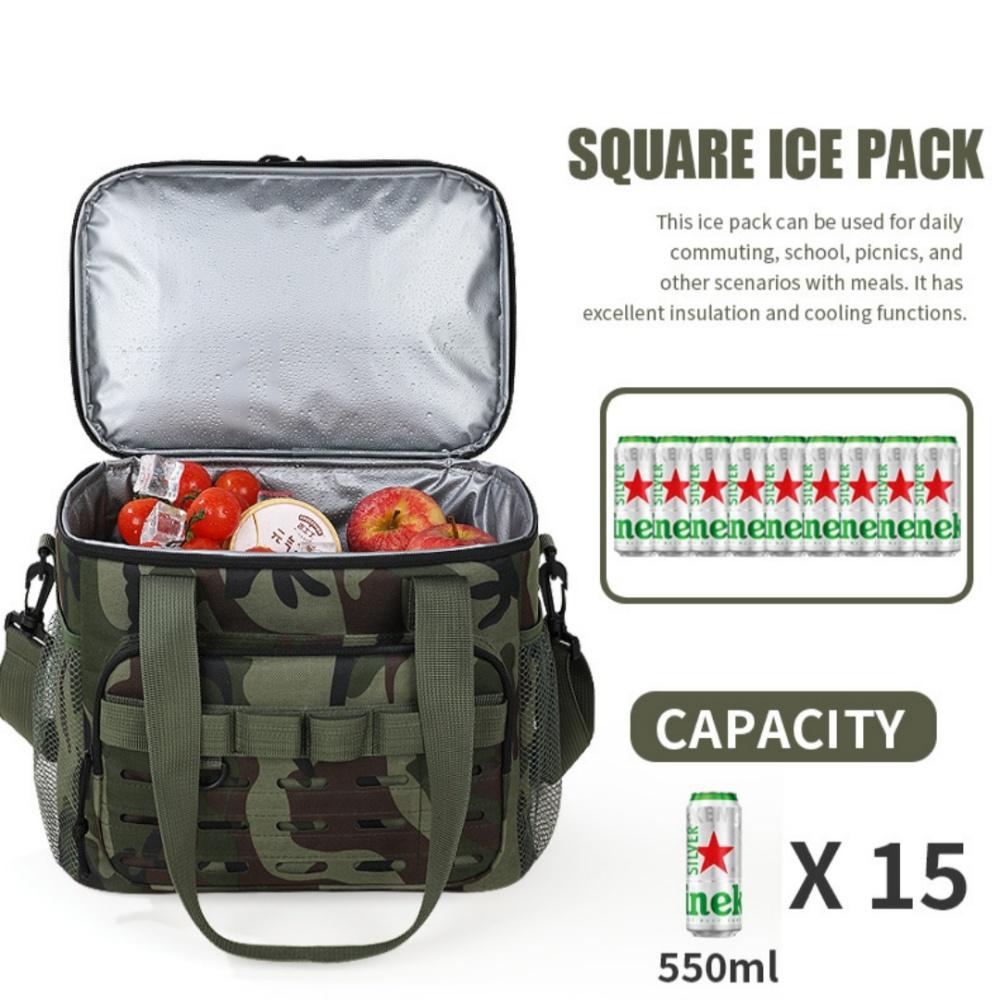 Thickened Freezer Bag High-Quality Insulated Lunch Bag Tactical Ice Bag Portable For Traveling Hiking Beach Trips