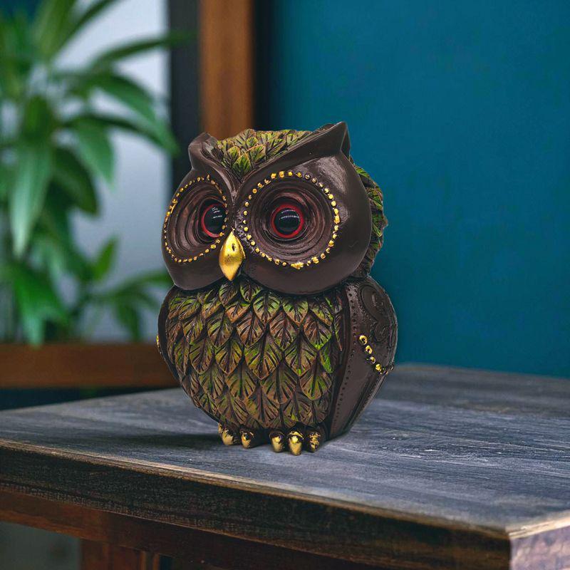 Nordic Retro Owl Figurine: Luxury European-Style Home Decor for Living Room and Entrance Hall.
