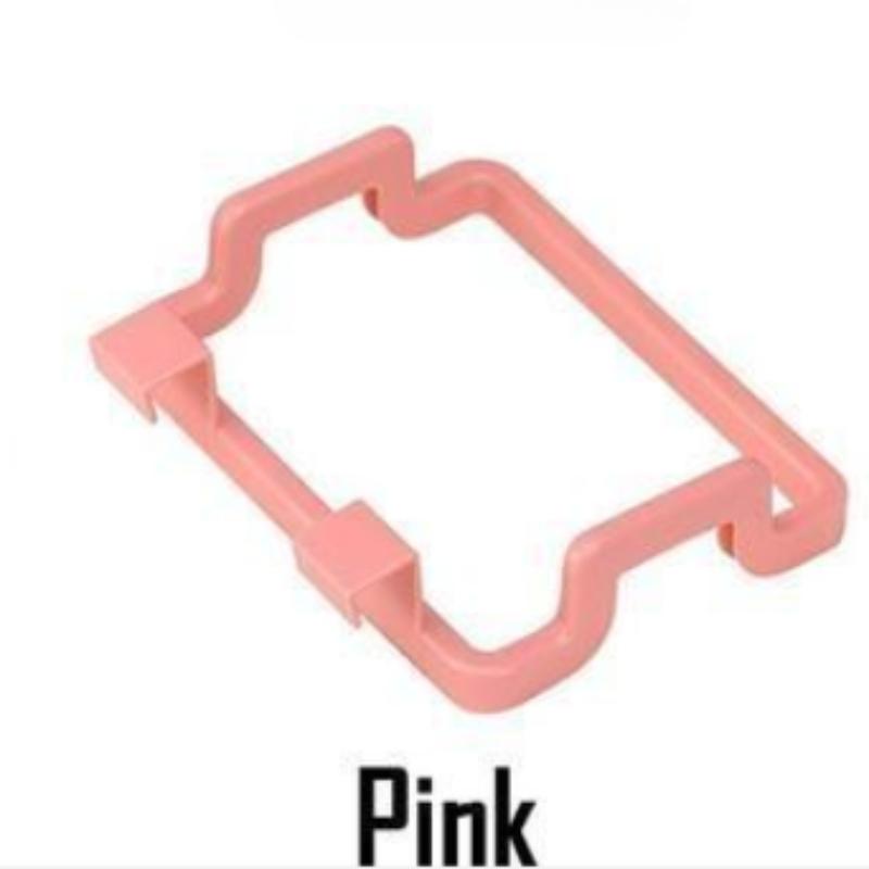 

Хранение мусорных мешков Держатель для мусорных пакетов Задняя сторона дверцы шкафа Кухонный шкаф для мусорных мешков Подвесная мусорная стойка Кухонный органайзер 1PC розовый