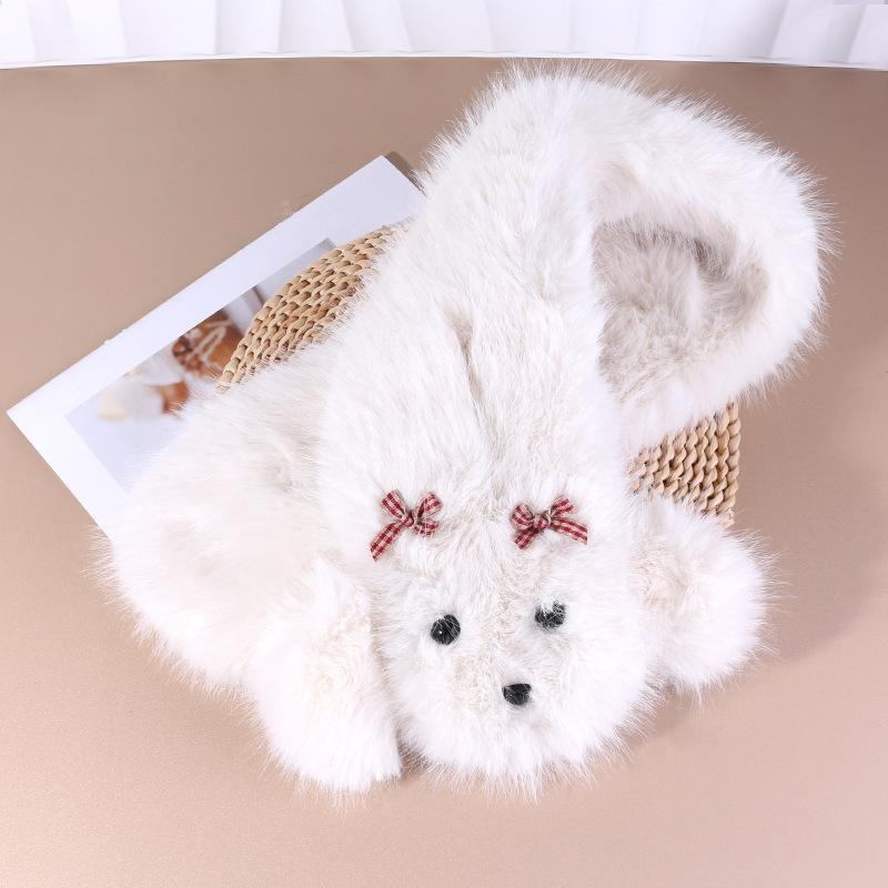 

Милый шарф для щенка для женщин осенью и зимой Теплая защита шеи Осень и зима Новый милый мультяшный шарф Тренд 100-135CM