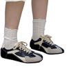Cowhide Version~ Retro German Training Shoes Women's Tide 2026 Autumn New Color Matching Flat Casual Lace-up Sports Shoes Board Shoes
