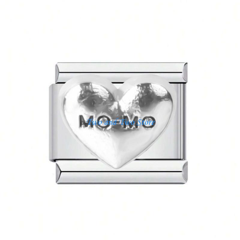 HX6F Stylish Heart Letter Components Jewelry Accessories For Customizable Bracelets
