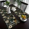 4 Pcs Placemat Table Mat Farmhouse Wind Non-slip Linen Placemats Floral Print Family Party Decoration Machine Washable
