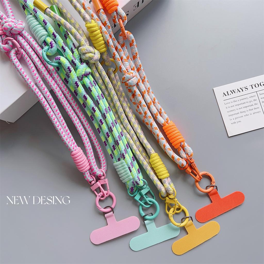 1Pc Fashion Dual Use Adjustable Length Phone Hanging Rope Wrist Rope Diagonal Crossing Rope Neckband Lanyard