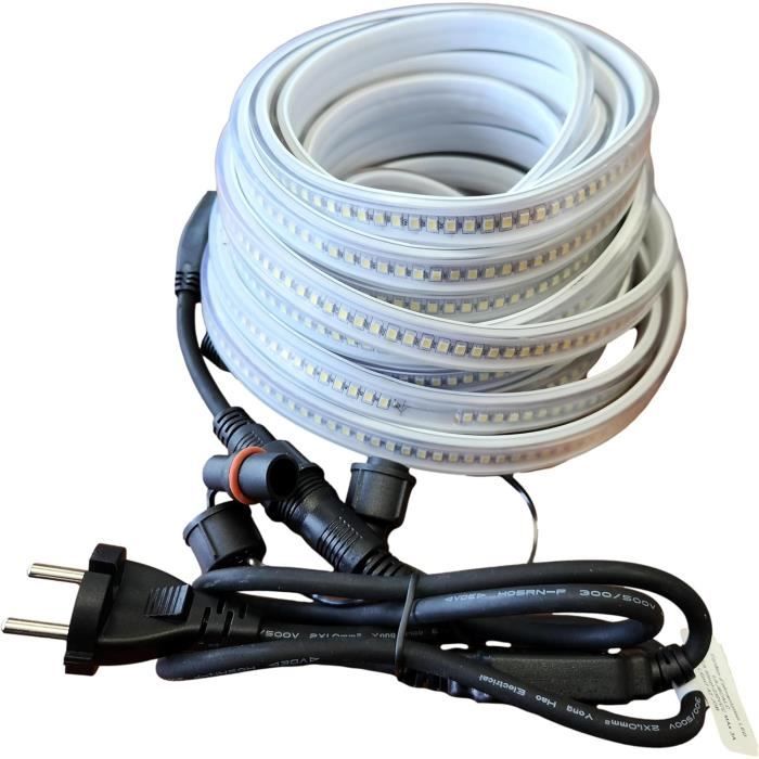 Ruban LED - Light at Job - 10 Mètres - Blanc Froid - PVC - Eclairage Extérieur IP65