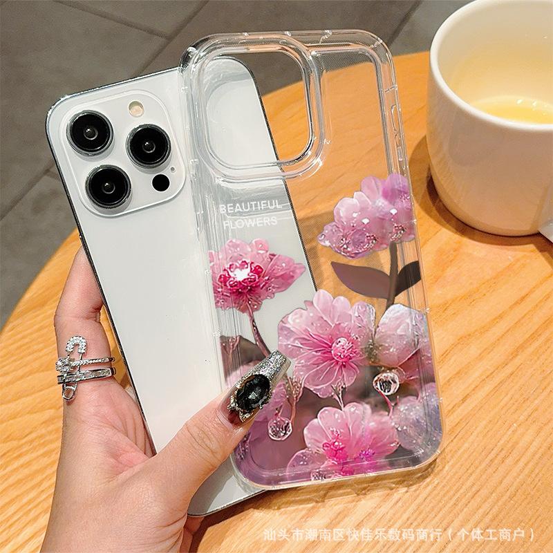 Niche ins wind flower for iPhone16 Apple 11/12/13/14/15Promax mobile phone case 17Air