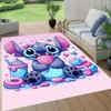 1pc Cute Stitch Pattern Area Rug Soft Flannel Floor Mat for Living Room,Office,Bedroom and Carpet,Sofa Coffee Table Floor Mat