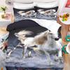 Animal Horse Quilt Cover Set Hidden Zipper, Horse Duvet Cover with Pillowcases Soft Microfiber Bedding Set  for Kids Adults