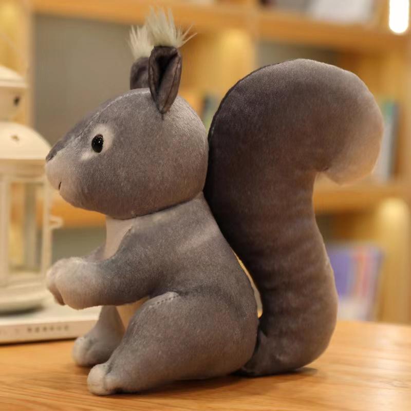 25cm Imitation Cute Squirrel Plush Toys Soft Stuffed Cartoon Animals Dolls Home Decoration For Birthday Gift