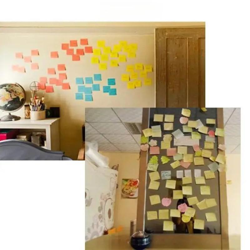 Cute Korean Style Sticky Notes, 100 Sheets Creative Fun Shapes Memo Pads, Reusable Adhesive Notes for Students School Office