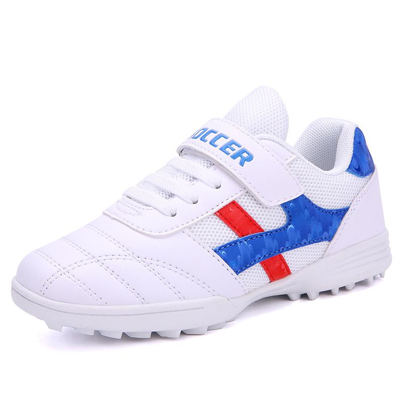 Children's football shoes, boys' broken nails artificial turf anti-skid Velcro girls' sports student competition training shoes